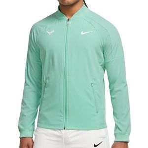 Nike Court Dri-FIT Rafa Men’s Size L Emerald Rise White Tennis Full-Zip Jacket